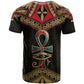 Ankh Eye of Horus Egypt T shirt Ancient Black Gold Hieroglyph Spirit - African Pride