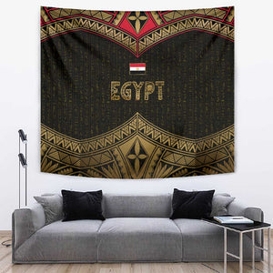 Ankh Eye of Horus Egypt Tapestry Ancient Black Gold Hieroglyph Spirit - African Pride