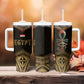 Ankh Eye of Horus Egypt Tumbler With Handle Ancient Black Gold Hieroglyph Spirit - African Pride