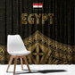 Ankh Eye of Horus Egypt Window Curtain Ancient Black Gold Hieroglyph Spirit - African Pride