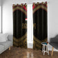 Ankh Eye of Horus Egypt Window Curtain Ancient Black Gold Hieroglyph Spirit - African Pride