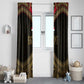 Ankh Eye of Horus Egypt Window Curtain Ancient Black Gold Hieroglyph Spirit - African Pride