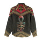 Ankh Eye of Horus Egypt Women Casual Shirt Ancient Black Gold Hieroglyph Spirit - African Pride