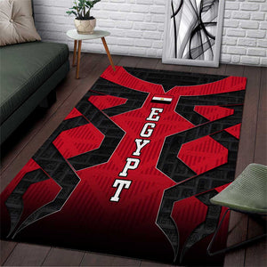Egypt Flag Emblem Area Rug Red Black Bold Spirit - African Pride