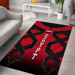 Egypt Flag Emblem Area Rug Red Black Bold Spirit - African Pride