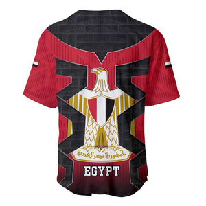 Egypt Flag Emblem Baseball Jersey Red Black Bold Spirit - African Pride