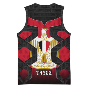 Egypt Flag Emblem Basketball Jersey Red Black Bold Spirit - African Pride