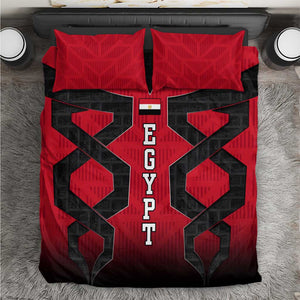 Egypt Flag Emblem Bedding Set Red Black Bold Spirit - African Pride