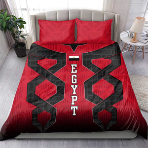 Egypt Flag Emblem Bedding Set Red Black Bold Spirit - African Pride