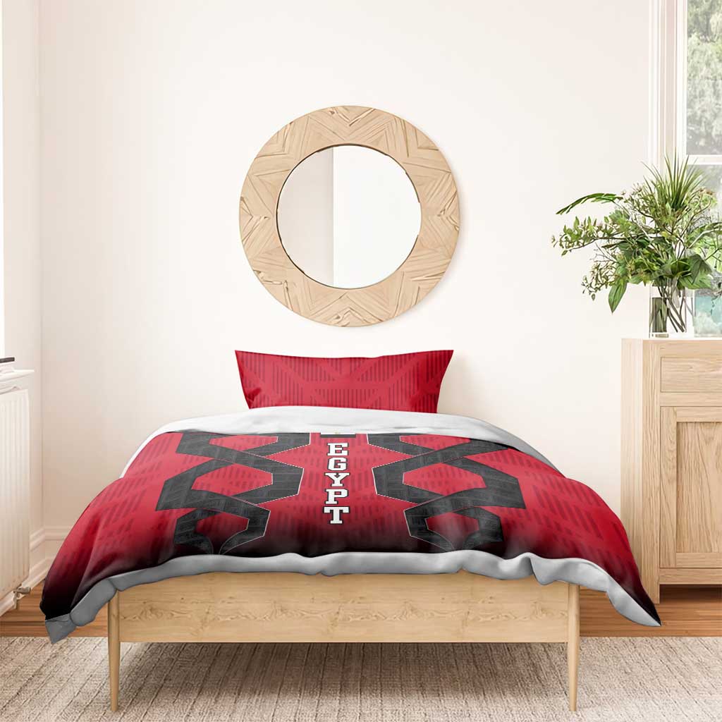 Egypt Flag Emblem Bedding Set Red Black Bold Spirit - African Pride