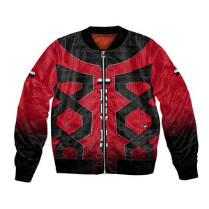 Egypt Flag Emblem Bomber Jacket Red Black Bold Spirit - African Pride