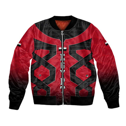 Egypt Flag Emblem Bomber Jacket Red Black Bold Spirit - African Pride