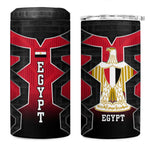 Egypt Flag Emblem 4 in 1 Can Cooler Tumbler Red Black Bold Spirit - African Pride