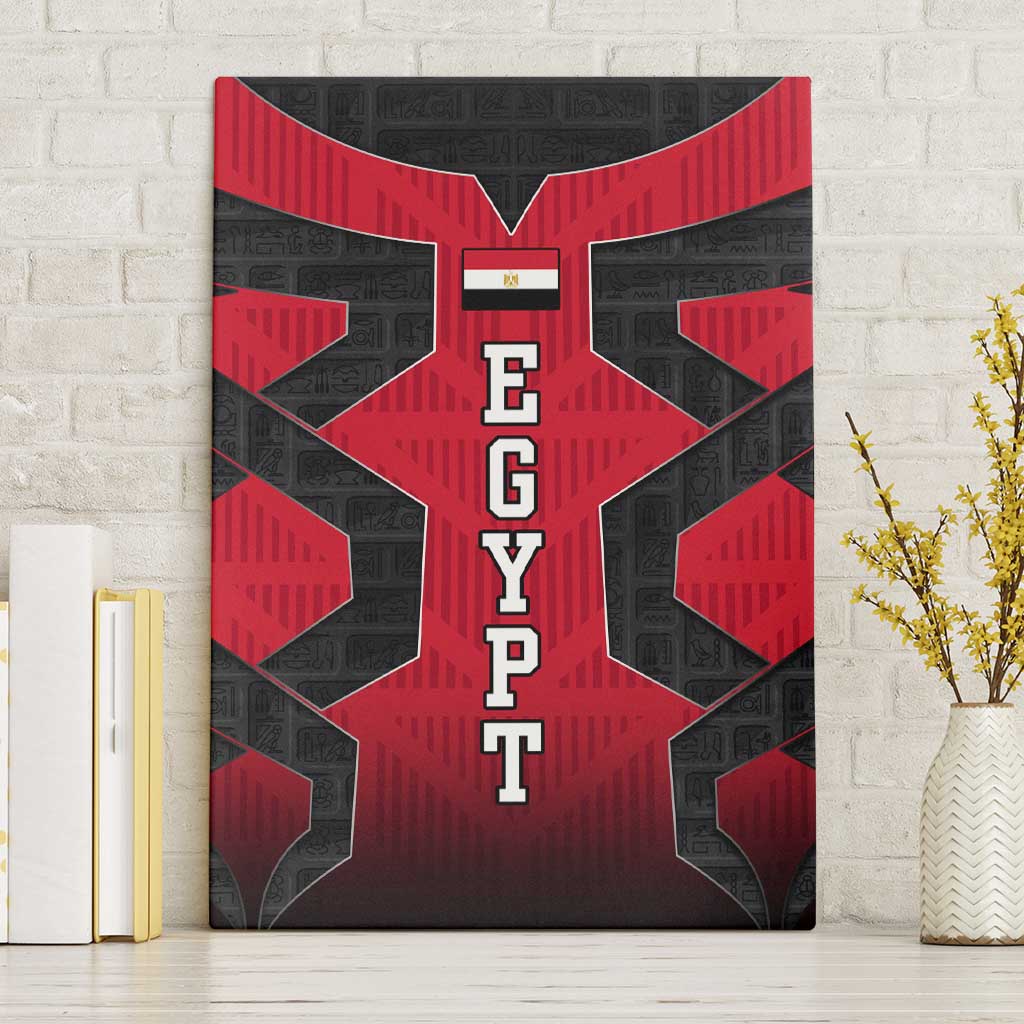 Egypt Flag Emblem Canvas Wall Art Red Black Bold Spirit - African Pride