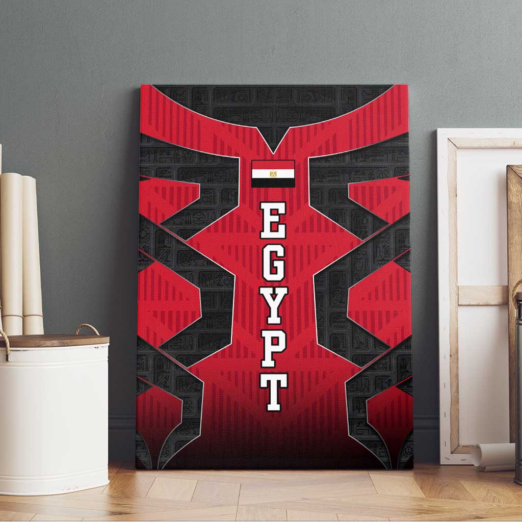 Egypt Flag Emblem Canvas Wall Art Red Black Bold Spirit - African Pride