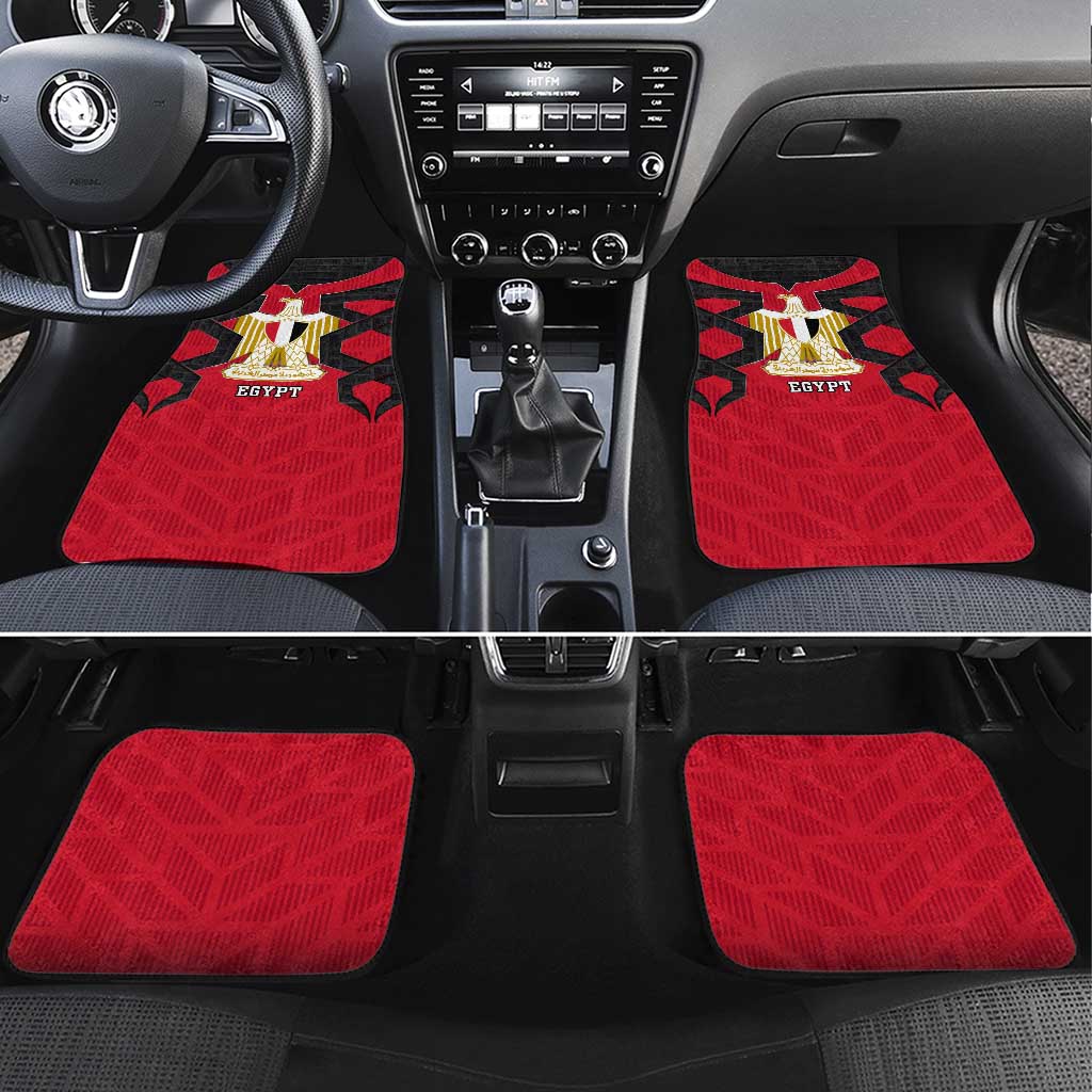 Egypt Flag Emblem Car Mats Red Black Bold Spirit - African Pride