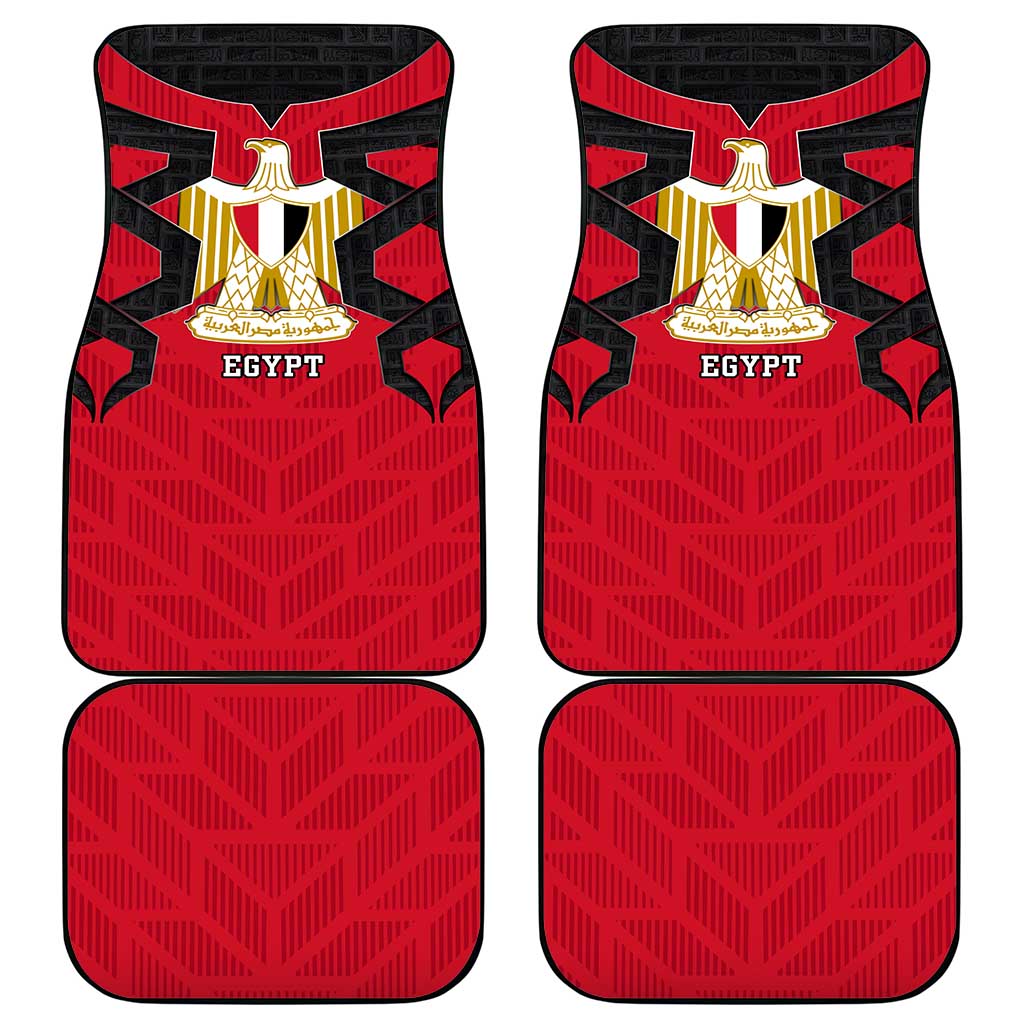 Egypt Flag Emblem Car Mats Red Black Bold Spirit - African Pride