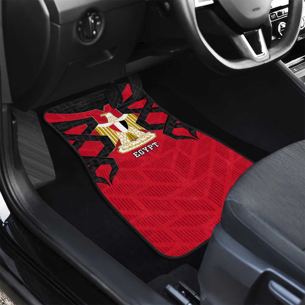 Egypt Flag Emblem Car Mats Red Black Bold Spirit - African Pride
