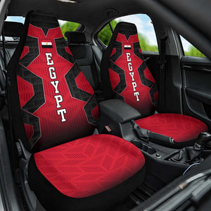 Egypt Flag Emblem Car Seat Cover Red Black Bold Spirit - African Pride