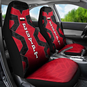 Egypt Flag Emblem Car Seat Cover Red Black Bold Spirit - African Pride