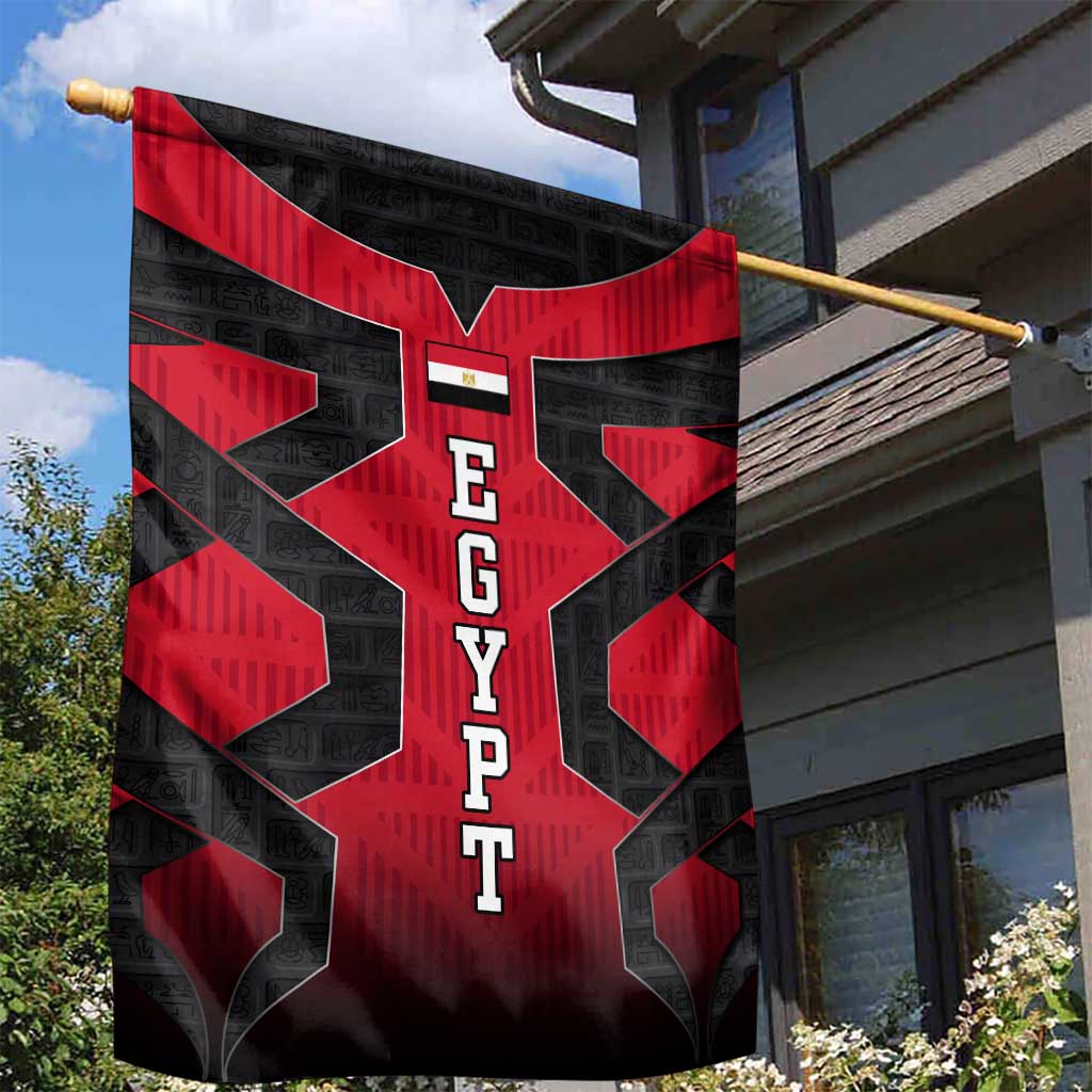 Egypt Flag Emblem Garden Flag Red Black Bold Spirit - African Pride