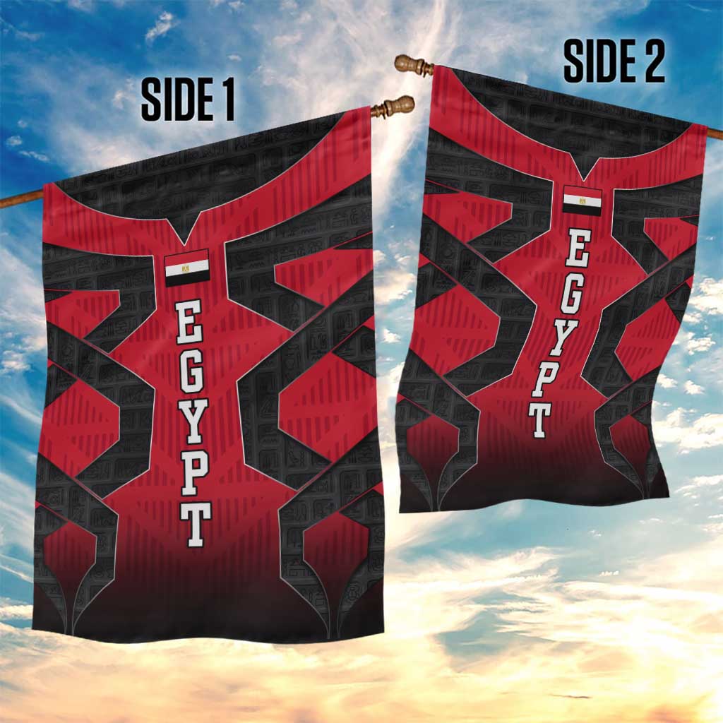 Egypt Flag Emblem Garden Flag Red Black Bold Spirit - African Pride