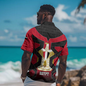 Egypt Flag Emblem Hawaiian Shirt Red Black Bold Spirit - African Pride