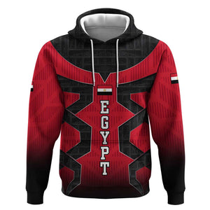Egypt Flag Emblem Hoodie Red Black Bold Spirit - African Pride