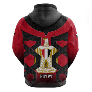 Egypt Flag Emblem Hoodie Red Black Bold Spirit - African Pride