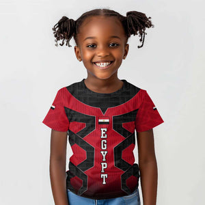 Egypt Flag Emblem Kid T shirt Red Black Bold Spirit - African Pride
