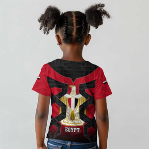 Egypt Flag Emblem Kid T shirt Red Black Bold Spirit - African Pride