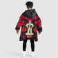 Egypt Flag Emblem Kid Wearable Blanket Hoodie Red Black Bold Spirit - African Pride
