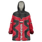 Egypt Flag Emblem Kid Wearable Blanket Hoodie Red Black Bold Spirit - African Pride