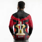 Egypt Flag Emblem Long Sleeve Polo Shirt Red Black Bold Spirit - African Pride