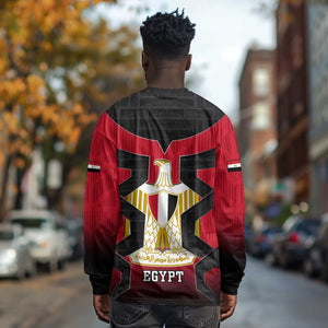 Egypt Flag Emblem Long Sleeve Shirt Red Black Bold Spirit - African Pride
