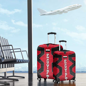 Egypt Flag Emblem Luggage Cover Red Black Bold Spirit - African Pride