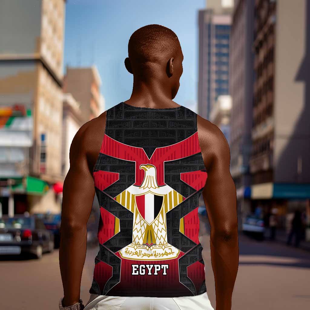 Egypt Flag Emblem Men Tank Top Red Black Bold Spirit - African Pride