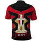 Egypt Flag Emblem Polo Shirt Red Black Bold Spirit - African Pride