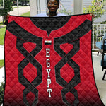 Egypt Flag Emblem Quilt Red Black Bold Spirit - African Pride