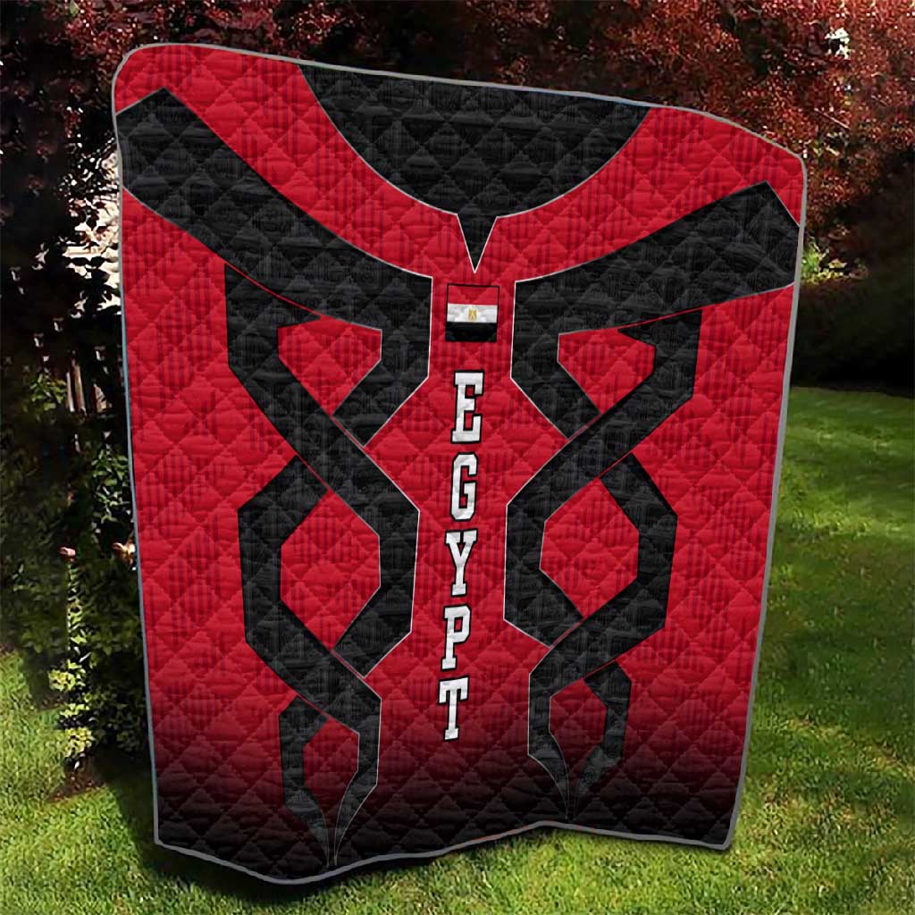 Egypt Flag Emblem Quilt Red Black Bold Spirit - African Pride