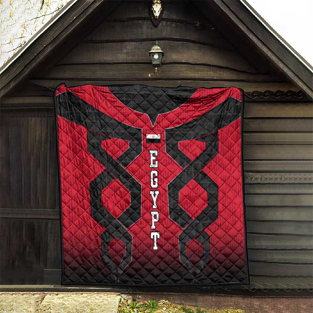 Egypt Flag Emblem Quilt Red Black Bold Spirit - African Pride