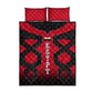Egypt Flag Emblem Quilt Bed Set Red Black Bold Spirit - African Pride