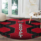 Egypt Flag Emblem Round Carpet Red Black Bold Spirit - African Pride