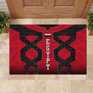 Egypt Flag Emblem Rubber Doormat Red Black Bold Spirit - African Pride