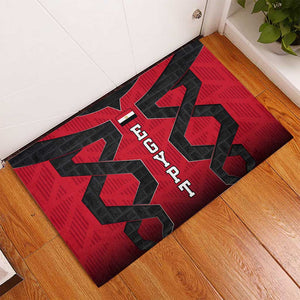 Egypt Flag Emblem Rubber Doormat Red Black Bold Spirit - African Pride
