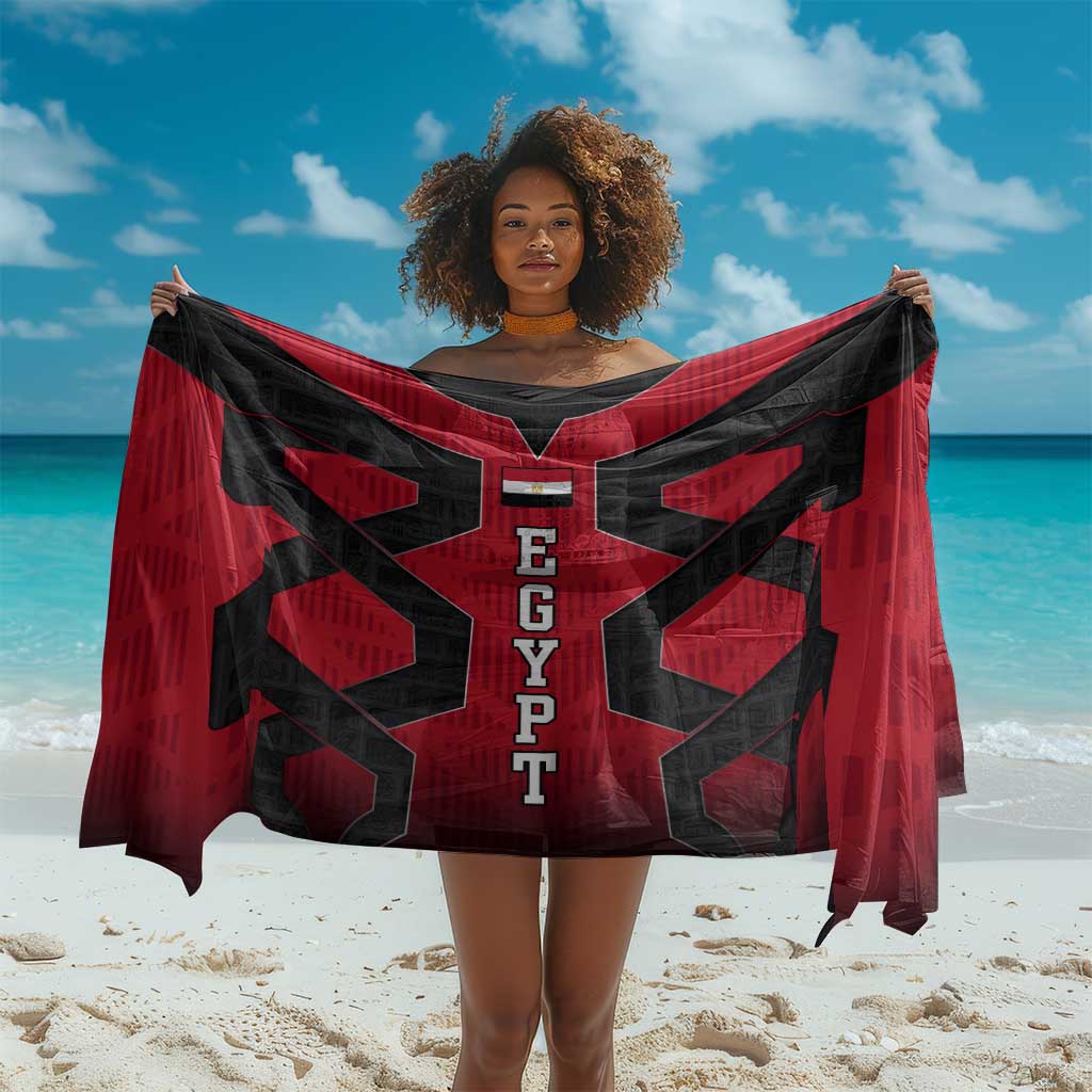 Egypt Flag Emblem Sarong Red Black Bold Spirit - African Pride