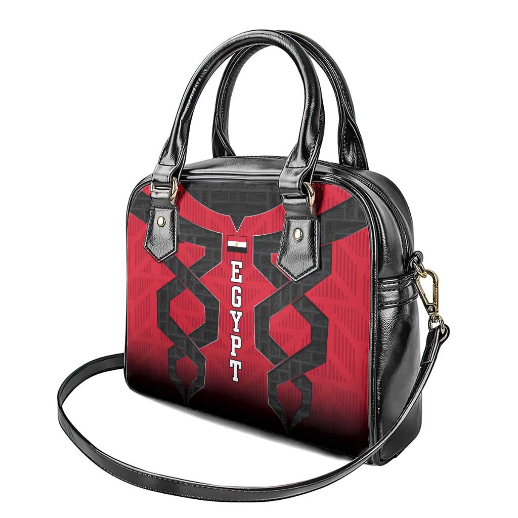 Egypt Flag Emblem Shoulder Handbag Red Black Bold Spirit - African Pride