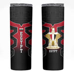 Egypt Flag Emblem Skinny Tumbler Red Black Bold Spirit - African Pride