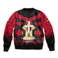 Egypt Flag Emblem Sleeve Zip Bomber Jacket Red Black Bold Spirit - African Pride