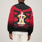 Egypt Flag Emblem Sleeve Zip Bomber Jacket Red Black Bold Spirit - African Pride